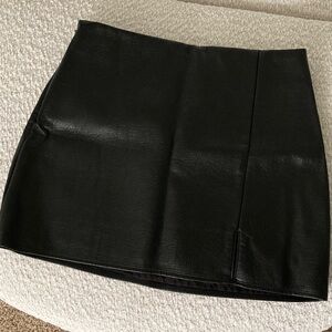 Old Navy Black Faux Leather Mini Skirt